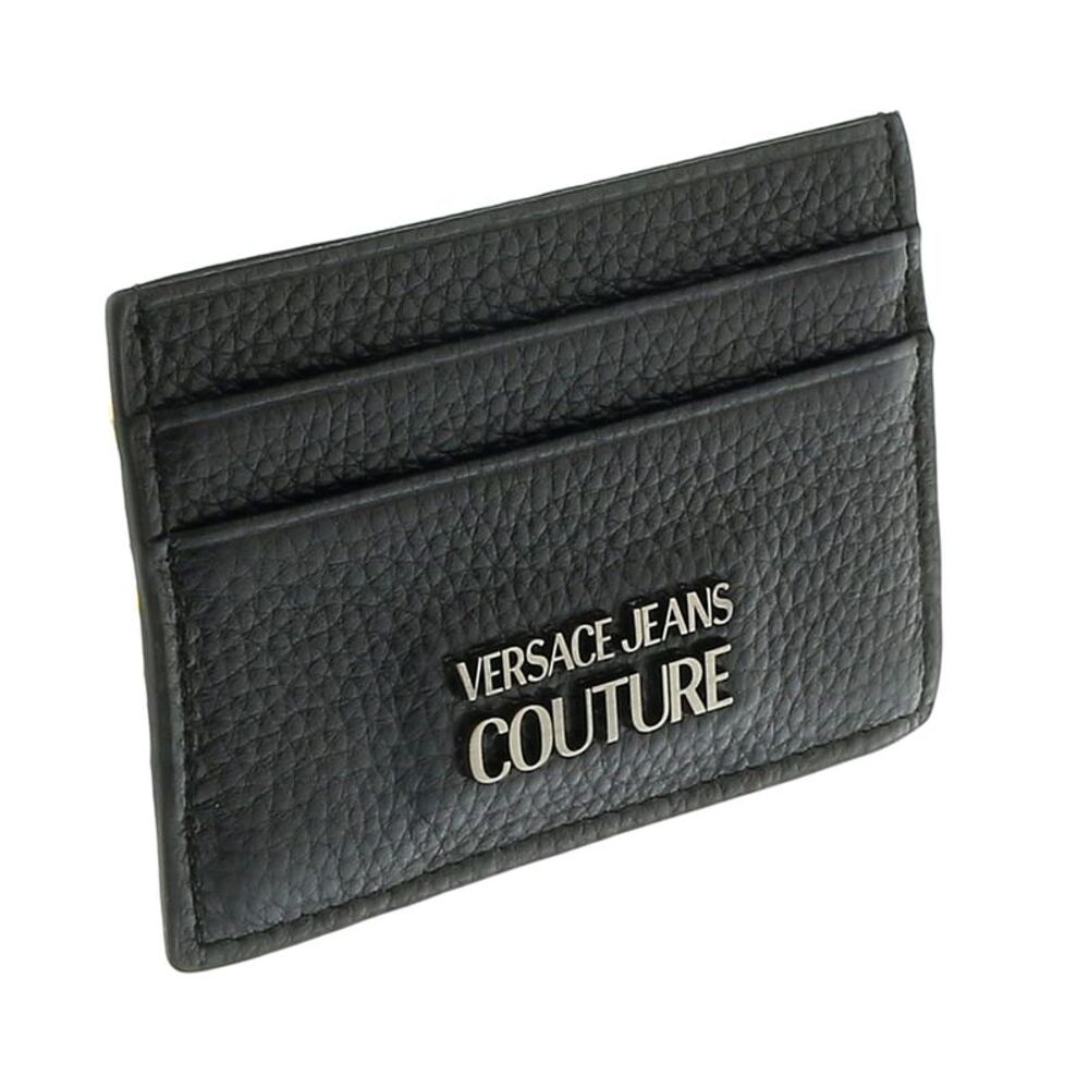 Versace Jeans Couture Black/Silver Small  Classic Flat Cardholder